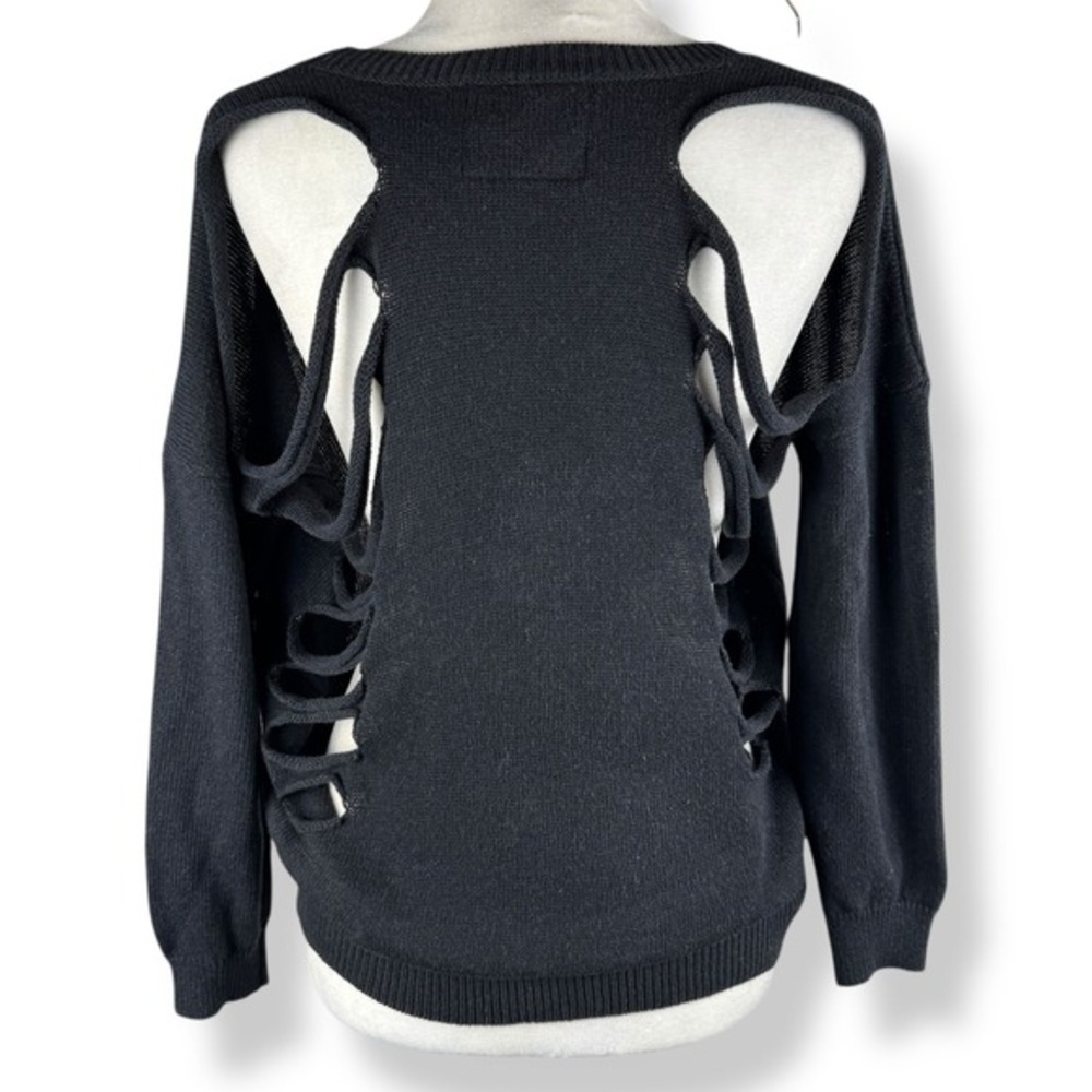 LIRA Back Cutout Knit Top Womens Size Small Edgy Rocker Alt Grunge‎ Streetstyle